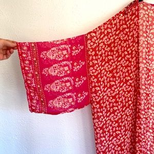 Red boho kimono